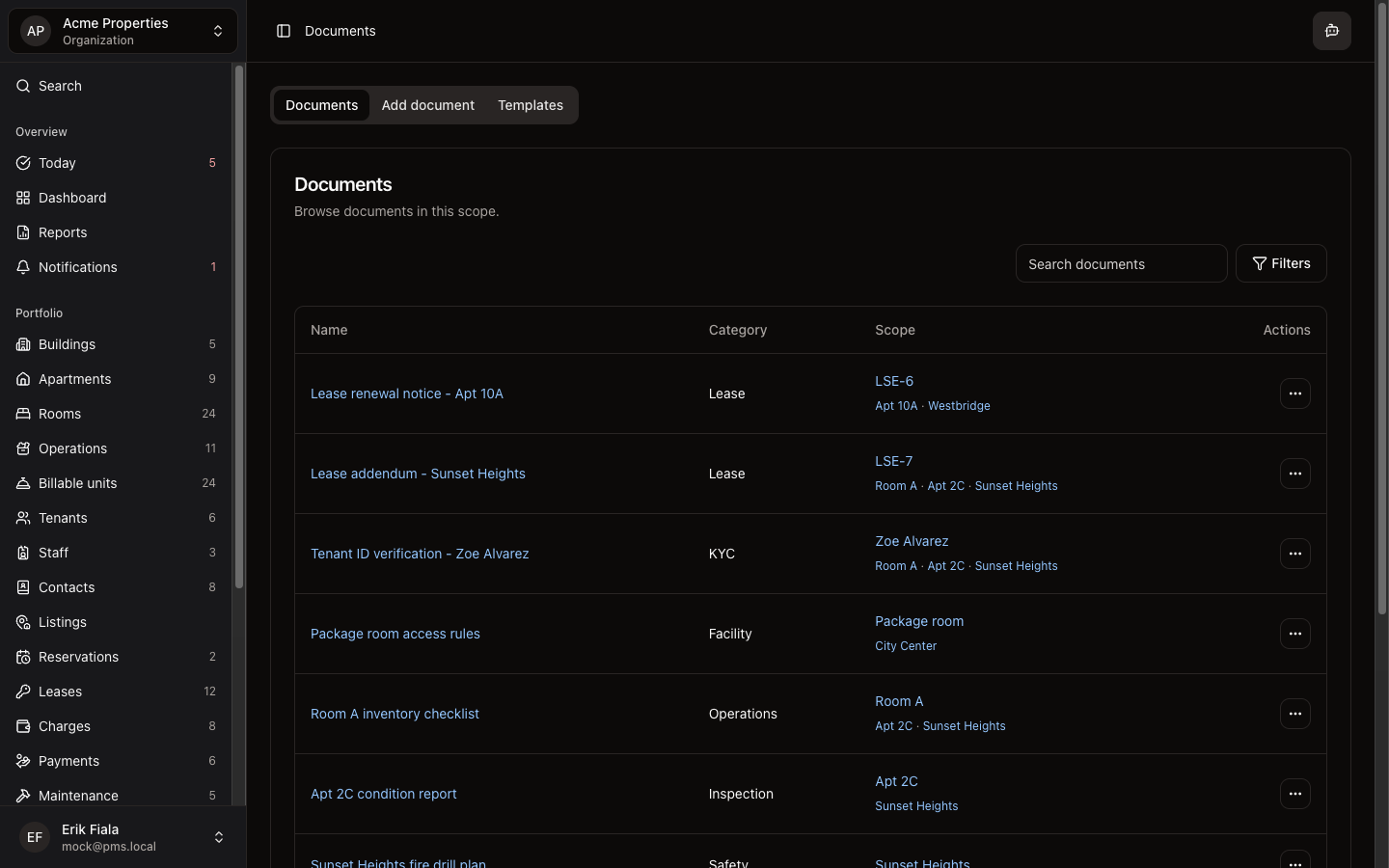 Documents in Hausive