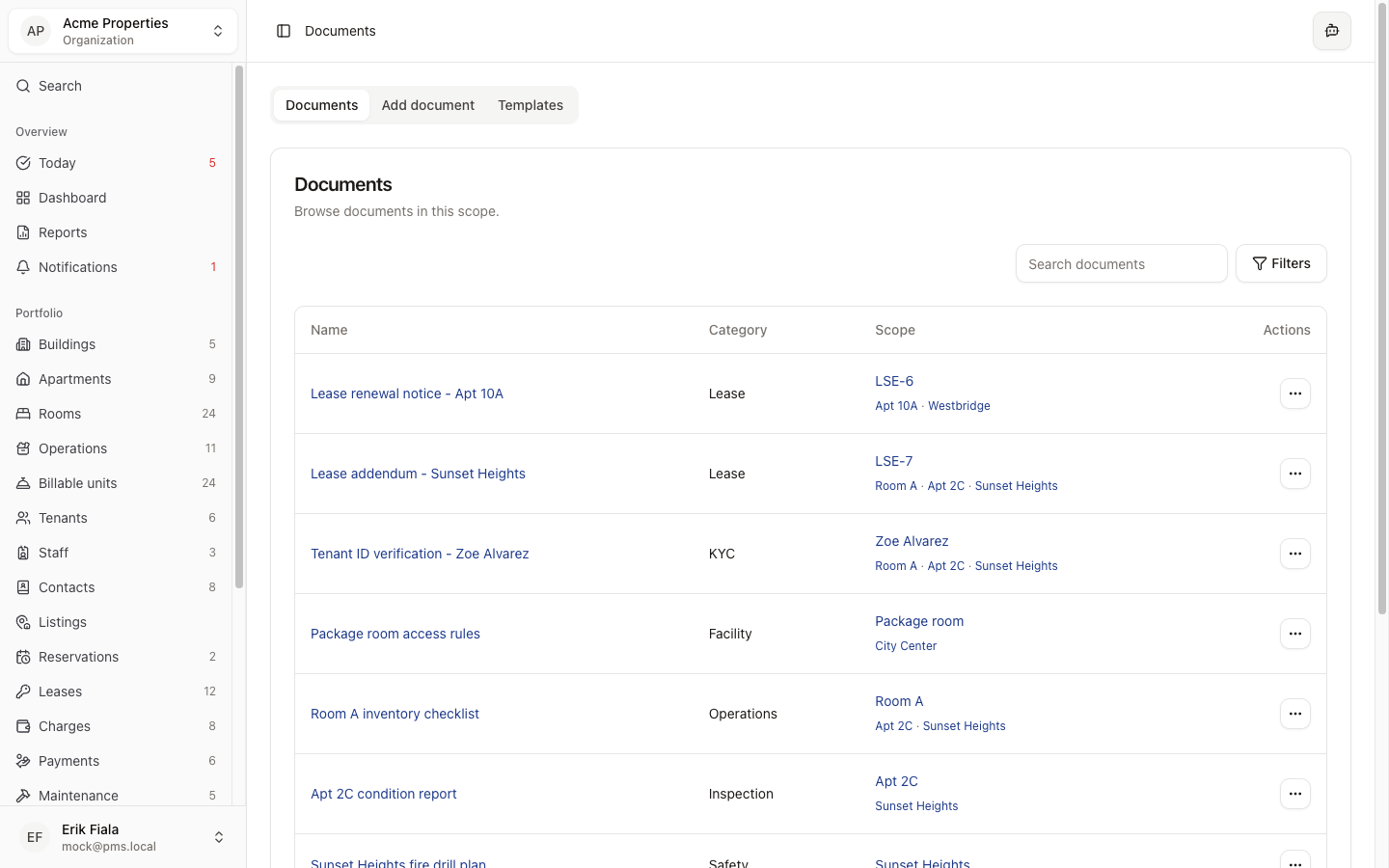 Documents in Hausive