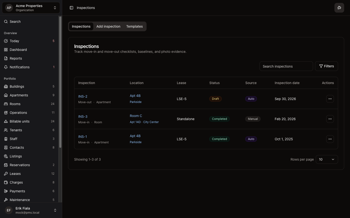 Inspections in Hausive