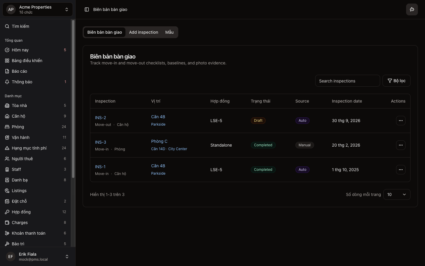 Kiểm tra in Hausive