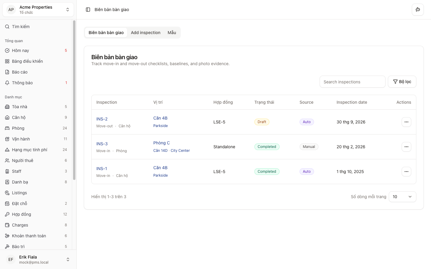 Kiểm tra in Hausive