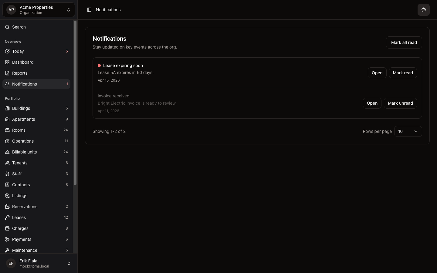 Notifications in Hausive